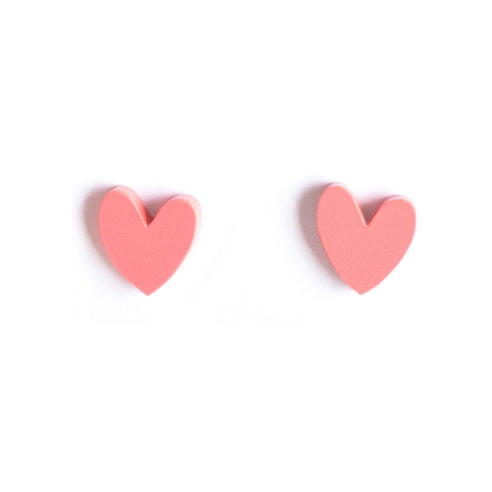 Pink Blush Heart Earrings