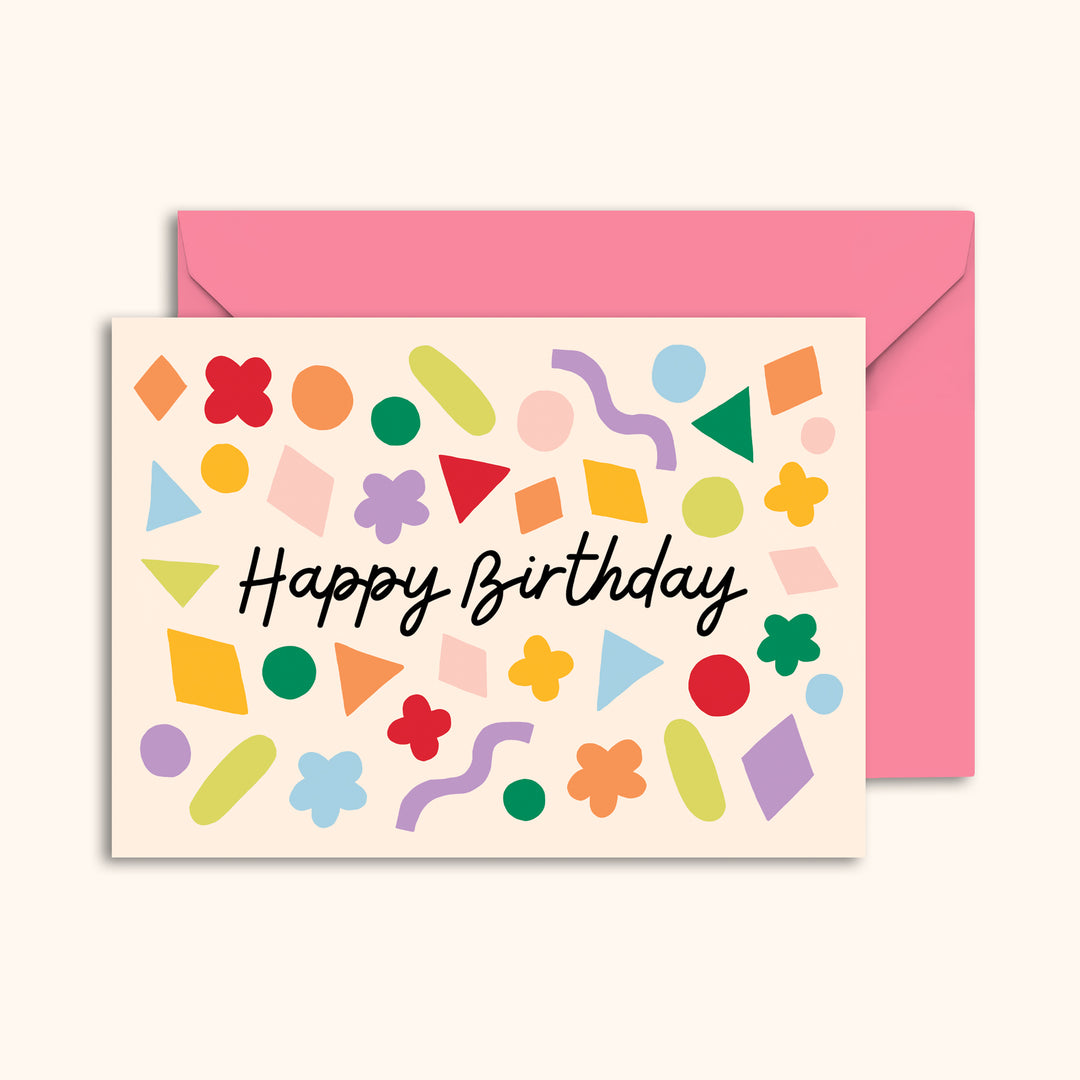 Happy Birthday Shapes Card | Wholesale