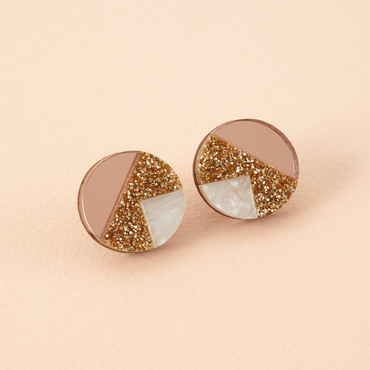 Matilda Stud Earrings in Gold