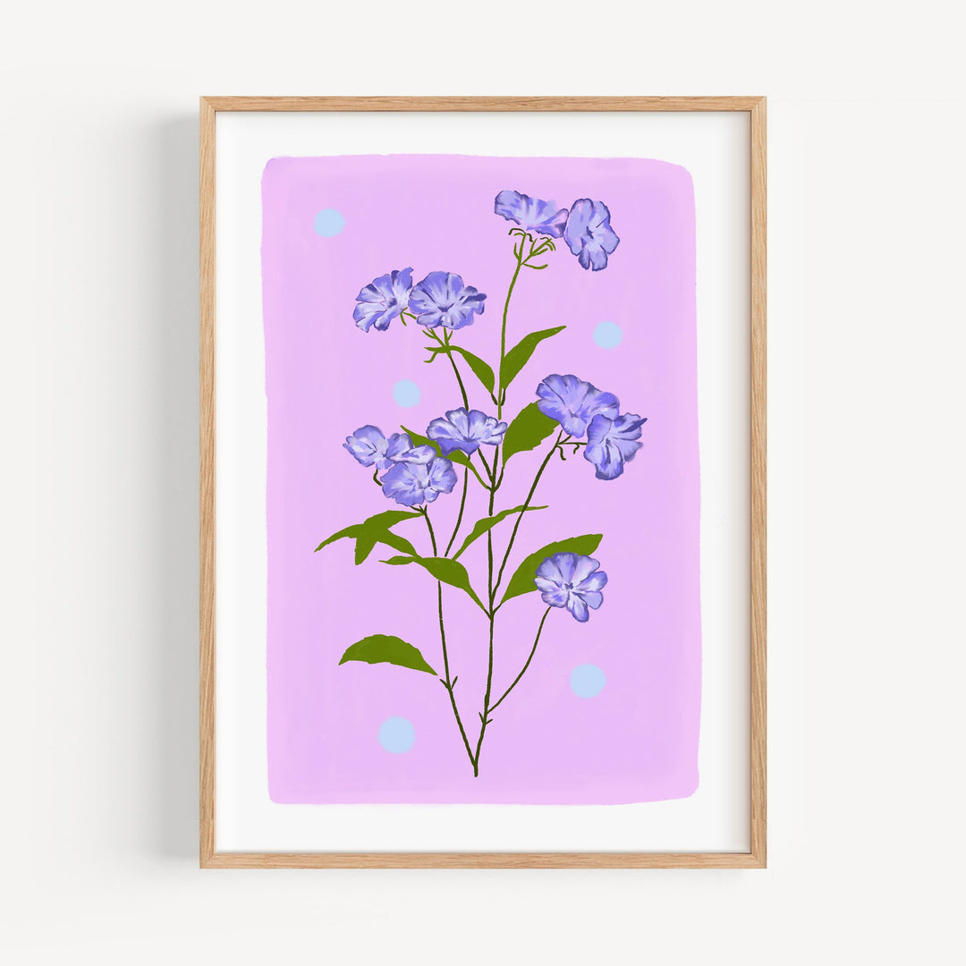 Delicate Floral Art Print Lilac | Wholesale