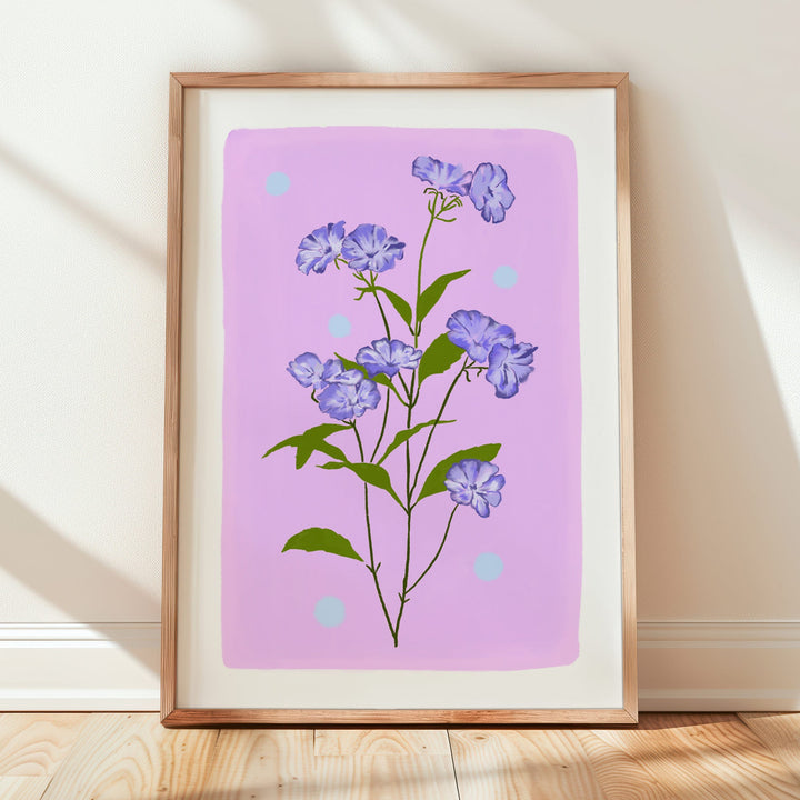Delicate Floral Art Print Lilac | Wholesale