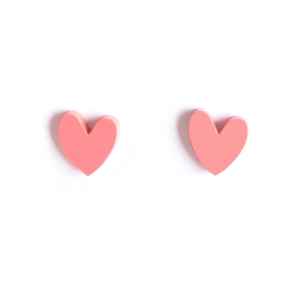 Hearts Stud Earrings | Multiple Colours