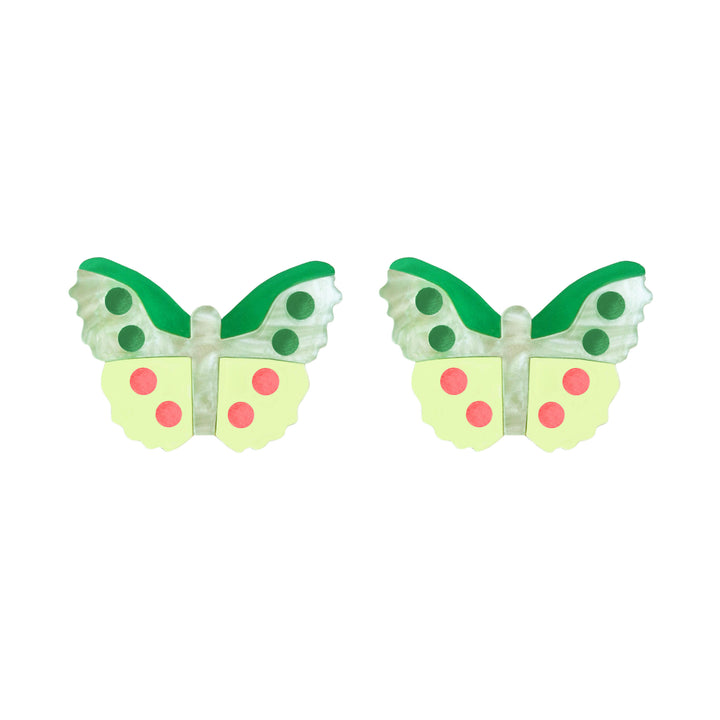 Butterfly Stud Earrings in Green