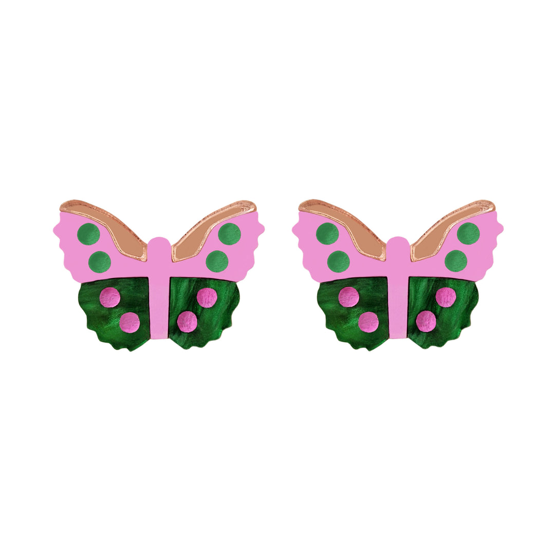 Butterfly Stud Earrings in Purple
