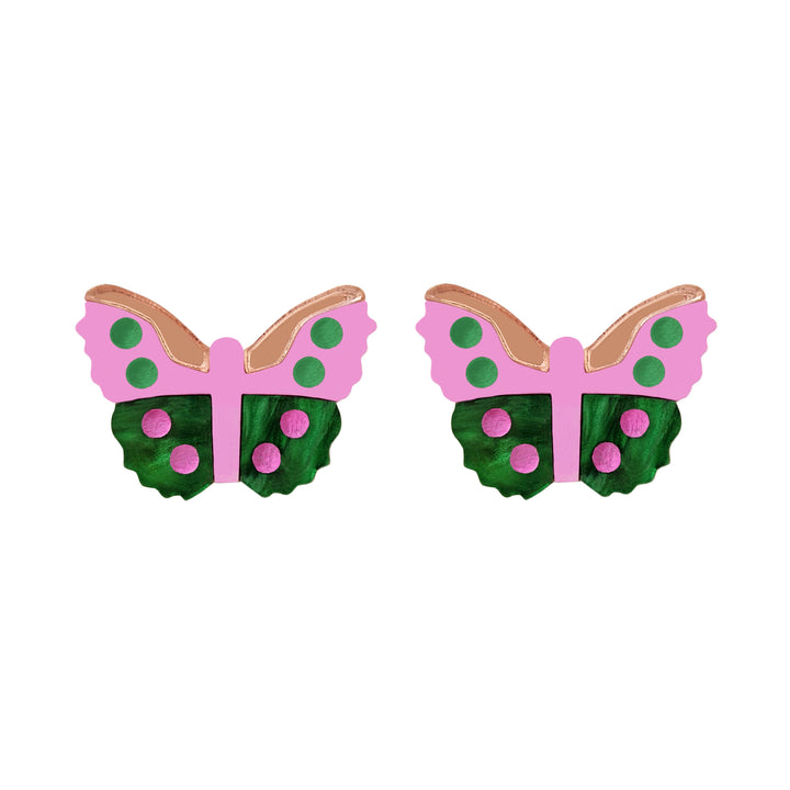 Butterfly Stud Earrings in Purple