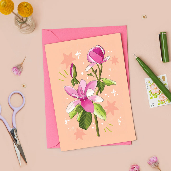 Magnolia Card Peach | Wholesale