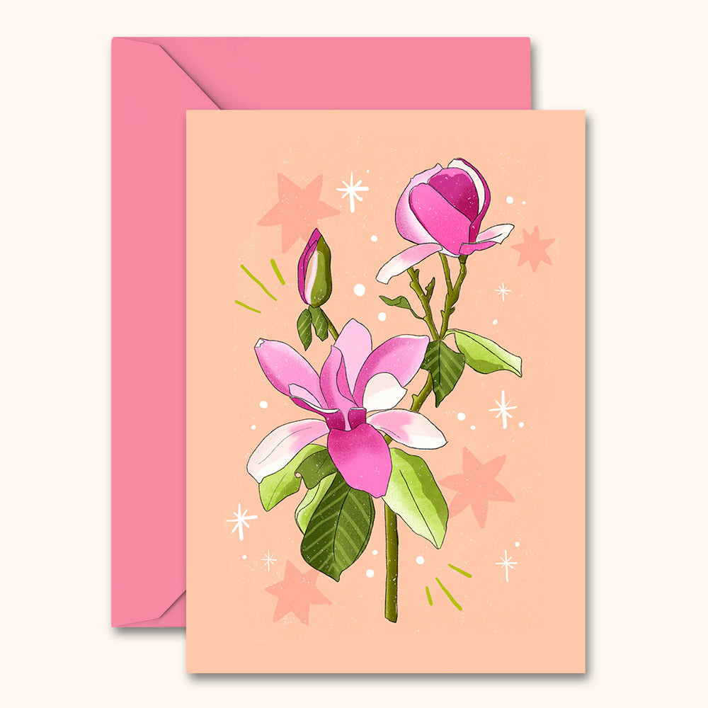 Magnolia Card Peach