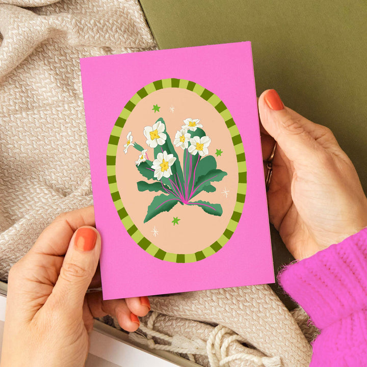 Primrose Flowers Card Border | Wholesale