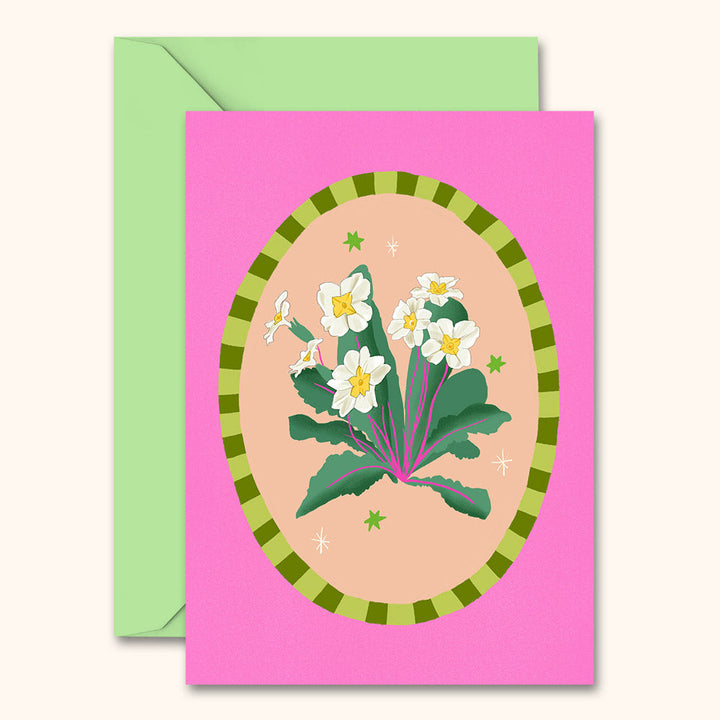 Primrose Flowers Card Border | Wholesale