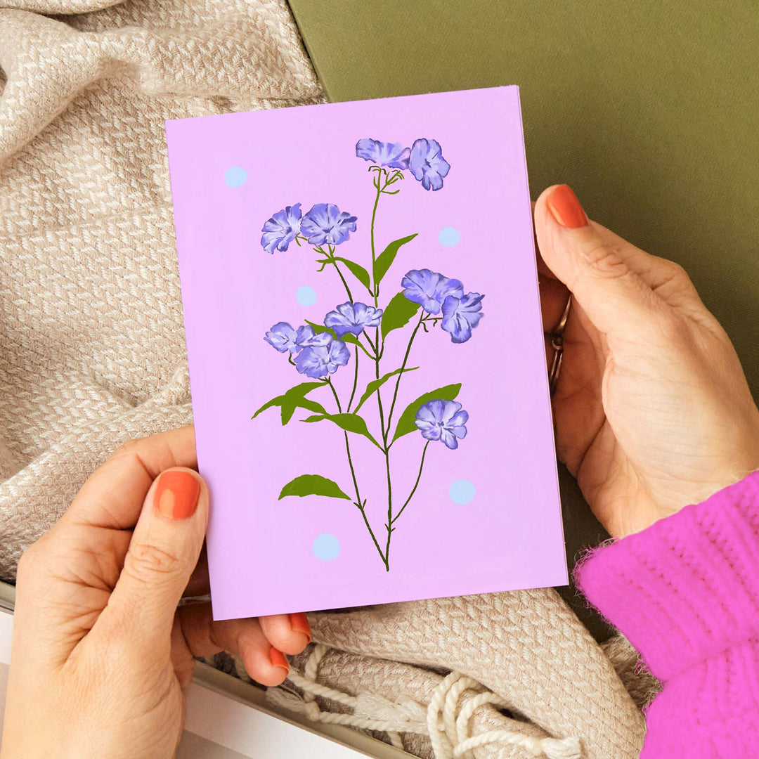 Delicate Floral Card Lilac