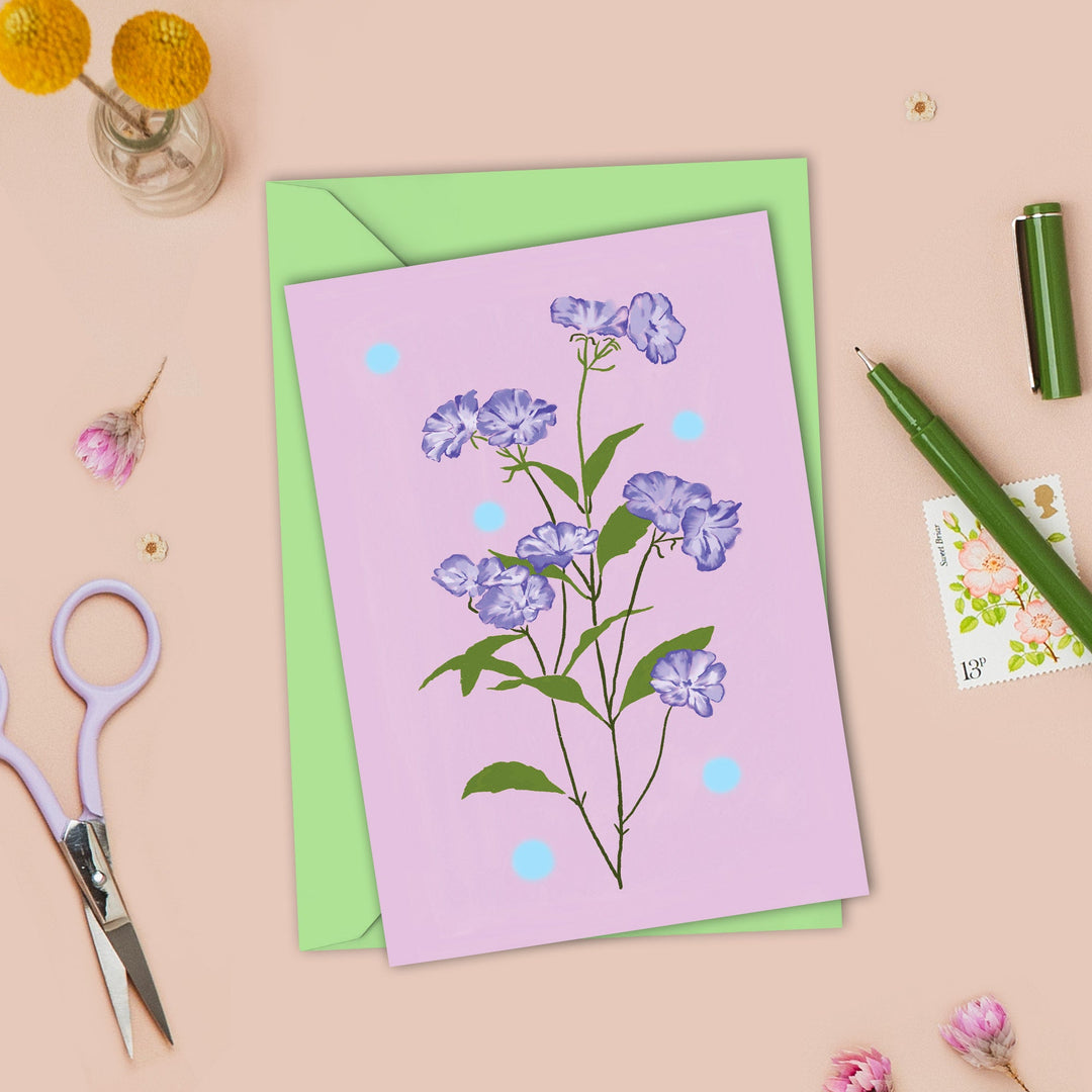 Delicate Floral Card Lilac | Wholesale