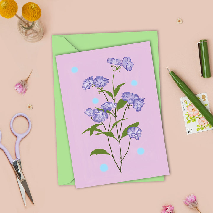 Delicate Floral Card Lilac | Wholesale