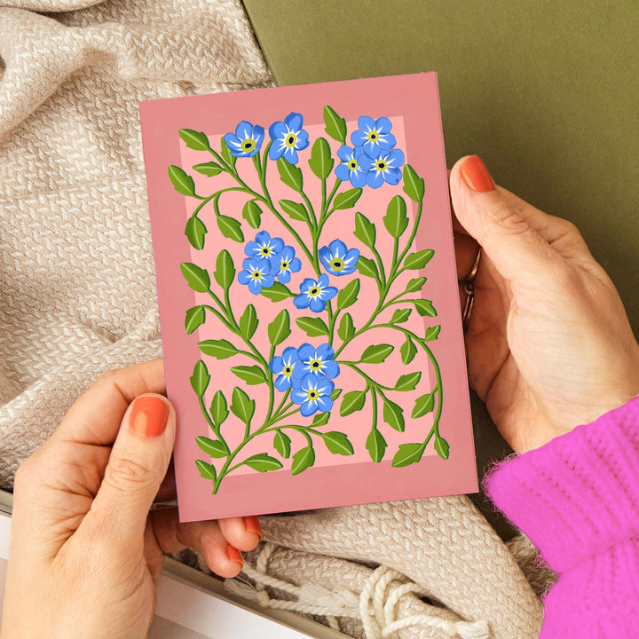 Botanical Patterned Card Pink | Wholesale