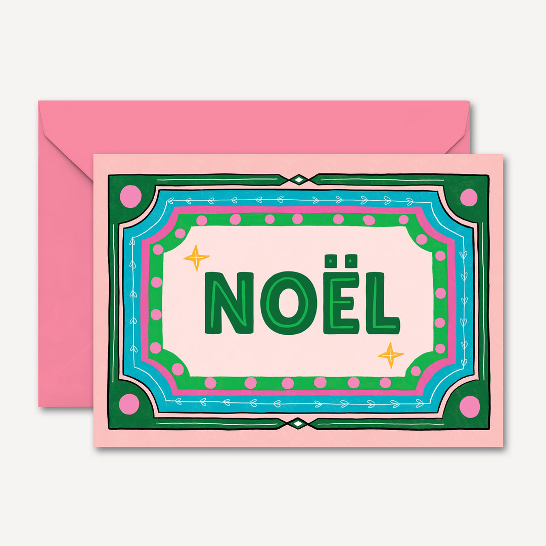 Retro Noel Christmas Card