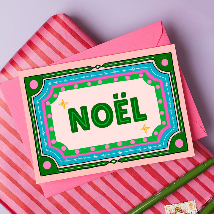 Retro Noel Christmas Card