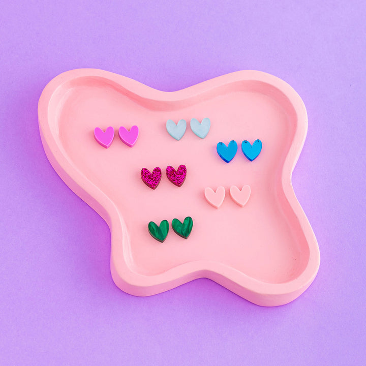 Hearts Stud Earrings | Multiple Colours | Wholesale