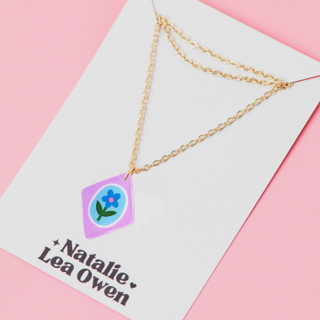 Floral Charm Pendant Necklaces