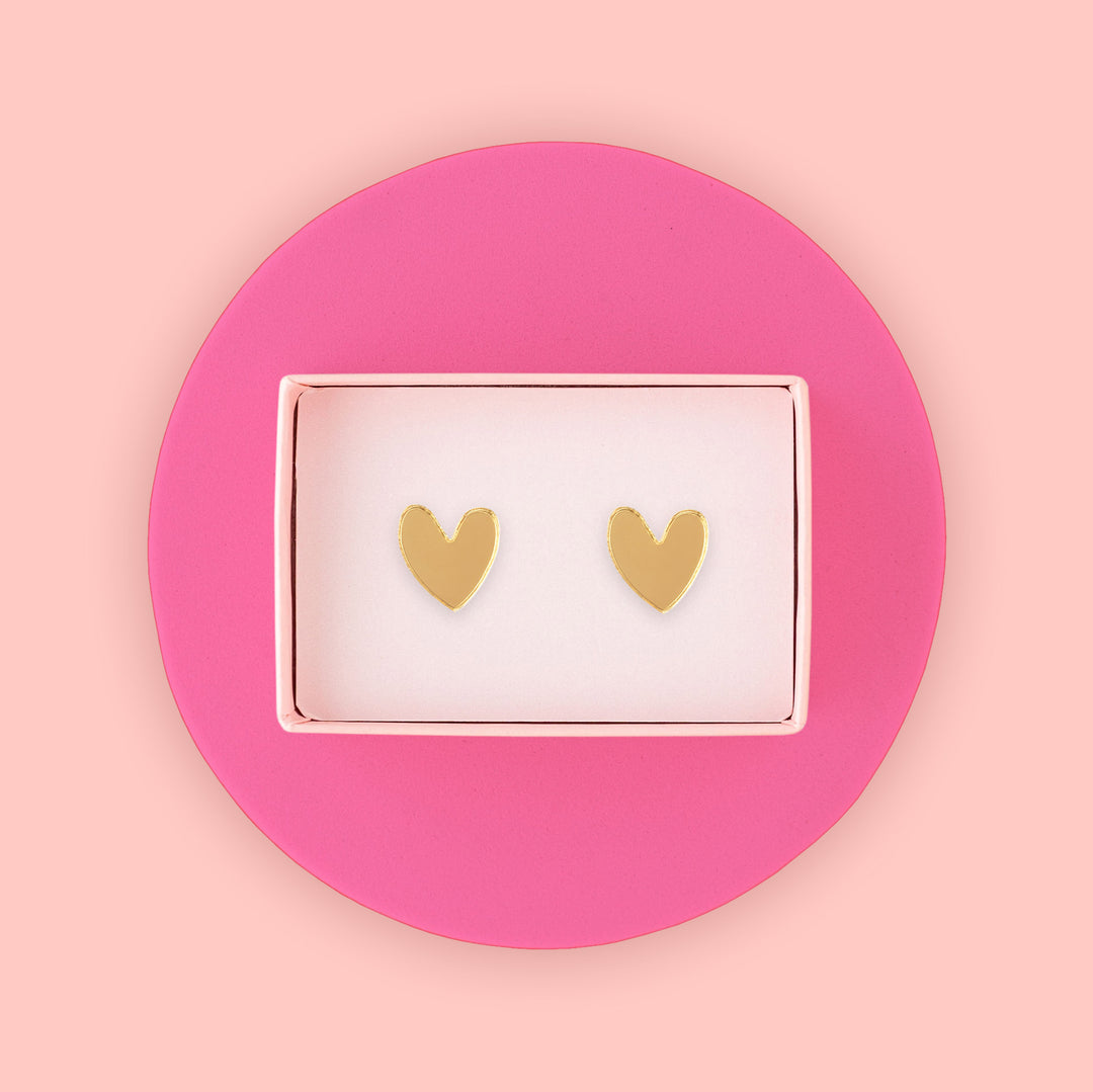 Hearts Stud Earrings | Multiple Colours