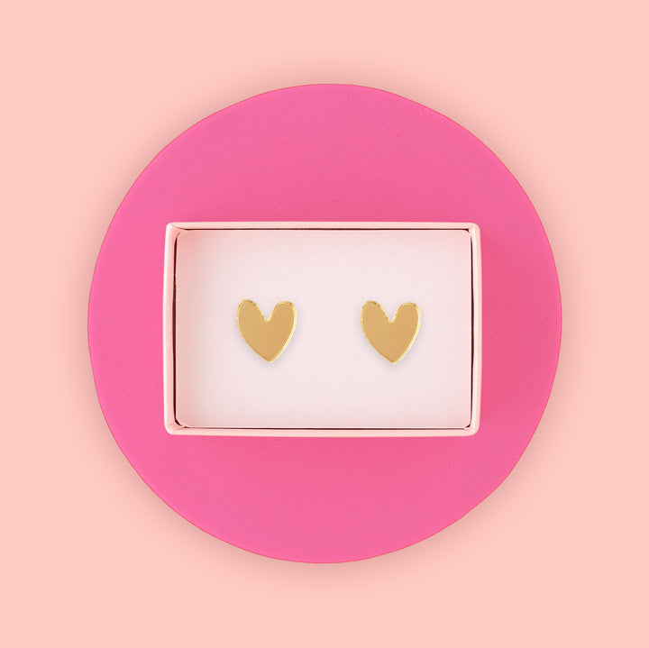 Hearts Stud Earrings | Multiple Colours