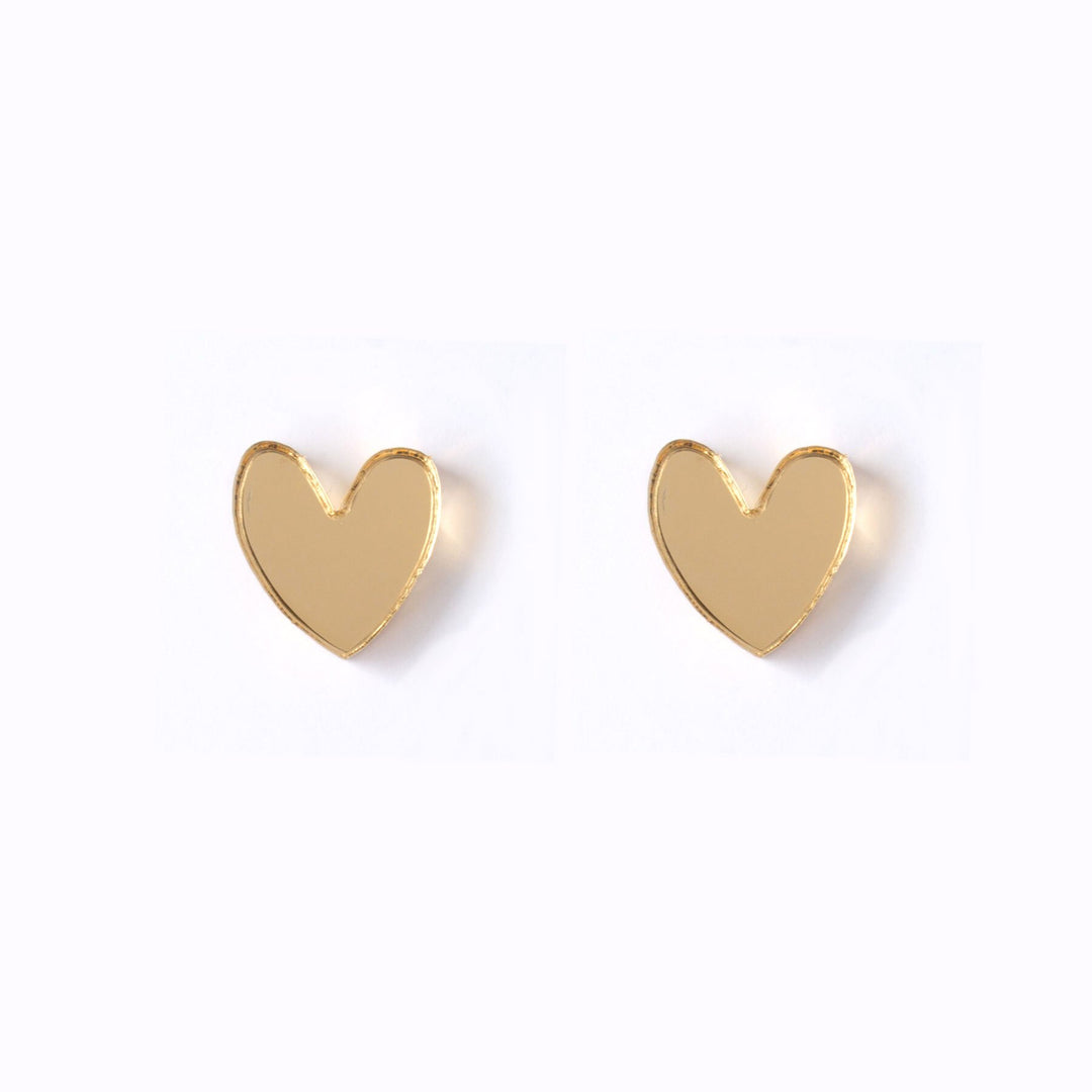 Gold Heart Earrings