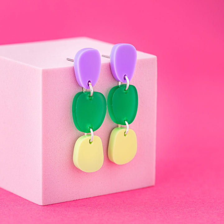 Lily Dangle Earrings in Green