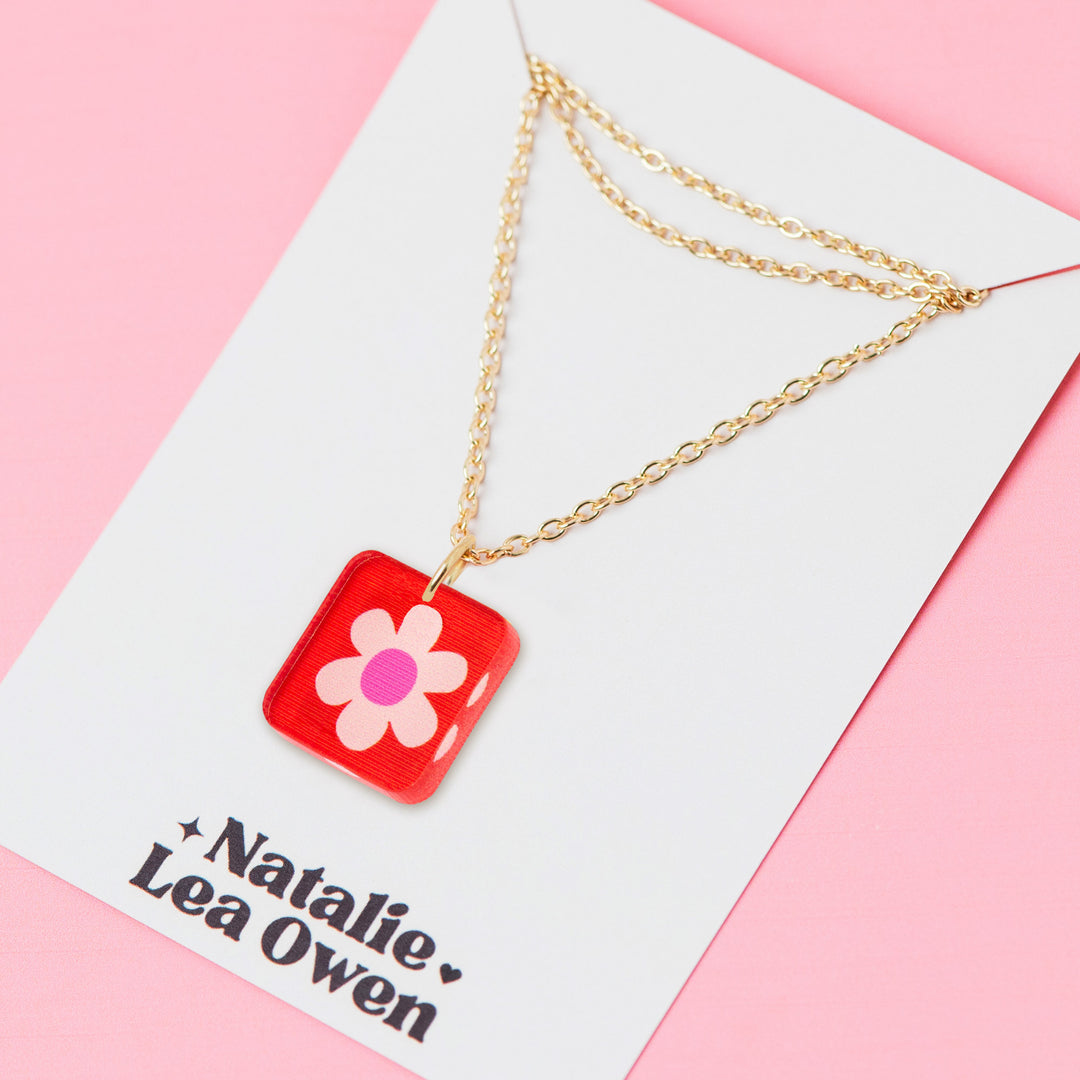 Daisy Charm Pendant Necklaces