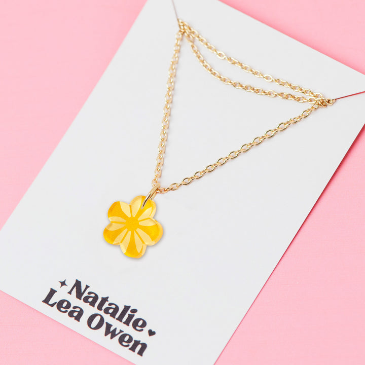 Flower Charm Pendant Necklaces