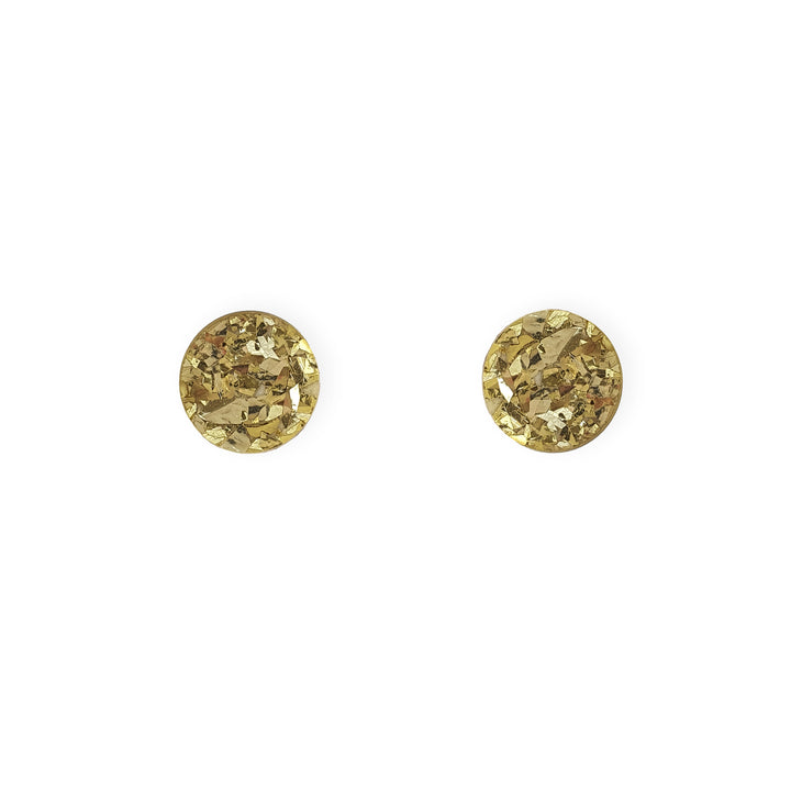 Mini Stud Earrings in Gold Sparkle