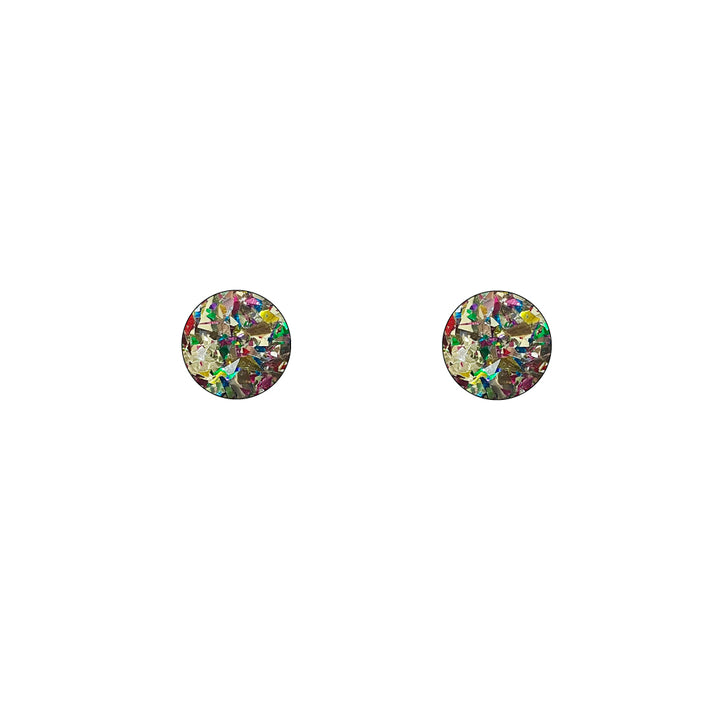 Round Glitter Stud Earrings | Wholesale