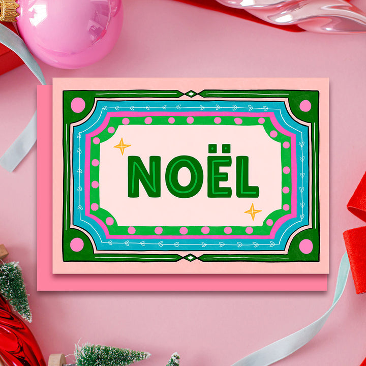 Retro Noel Christmas Card