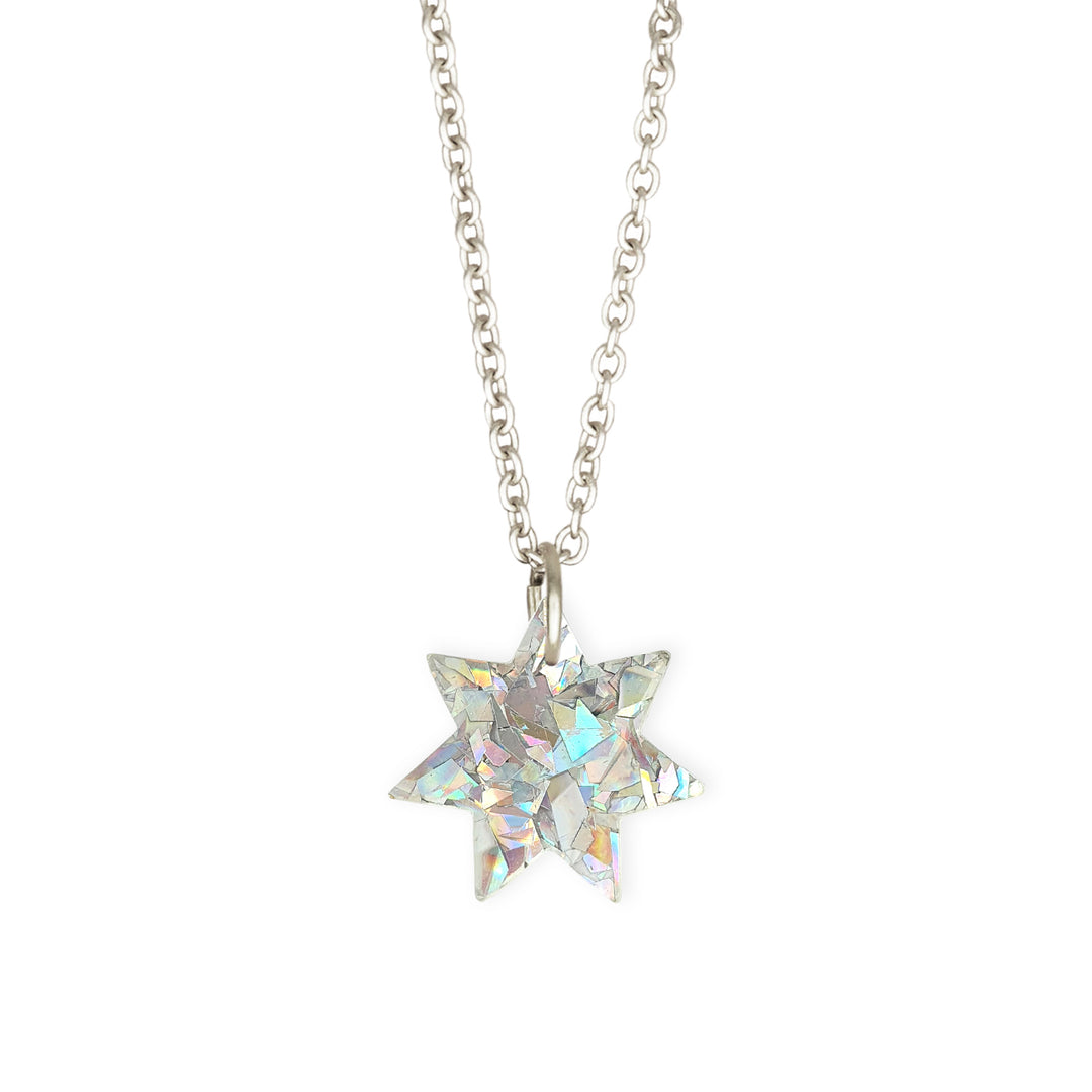 Star Necklace Silver Sparkle